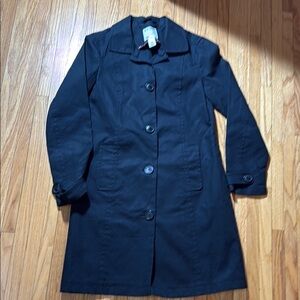 Old Navy Black Trench Coat Classic